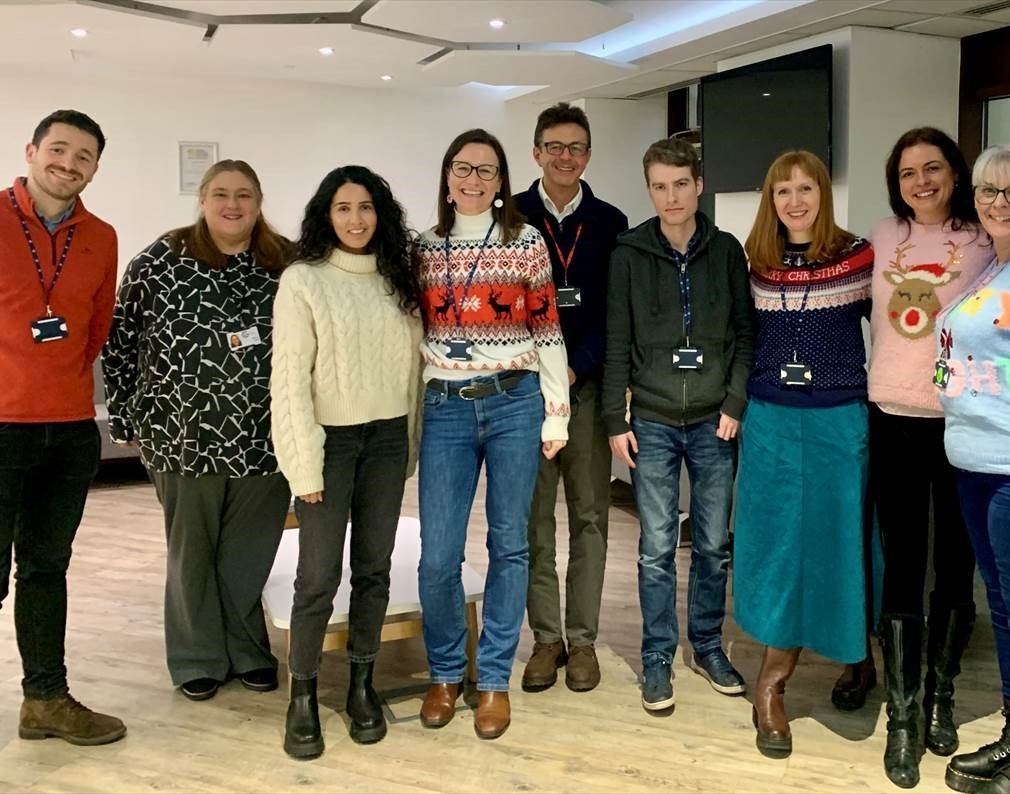 Group photo of colleagues at the Health and Wellbeing EDI Network and Mental Health Champion festive Get Together