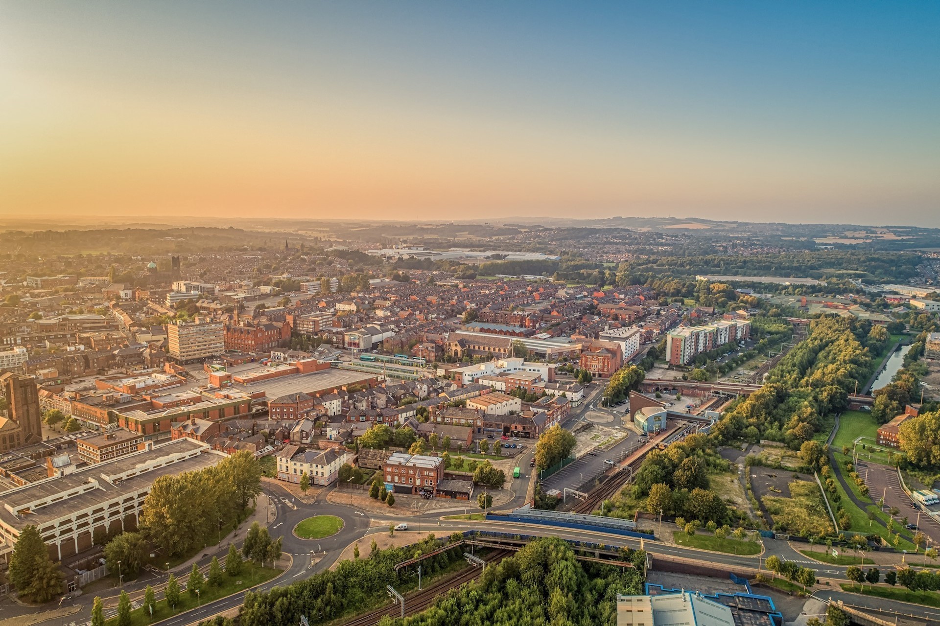 Photo of St Helens town centre taken from above