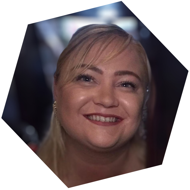 Photo of Lisa Elkins Project Co-Ordinator, Salford Employment Hub in a hexagon