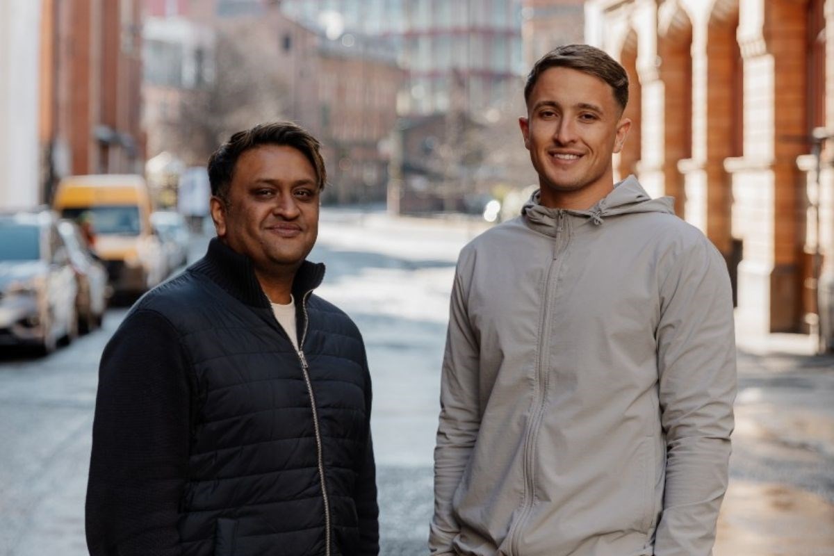 Ranvir Singh, investment manager at GC Angels, and Elliot Roxby, founder and CEO of OurPetsLife, smiling together